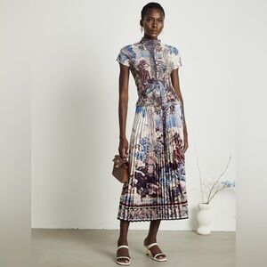 Beulah | Multi Colored Midi Pleated Skirt 2 Piece Set